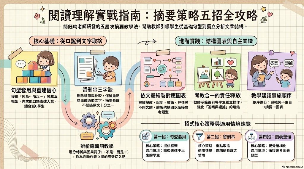 閱讀理解摘要五招全攻略