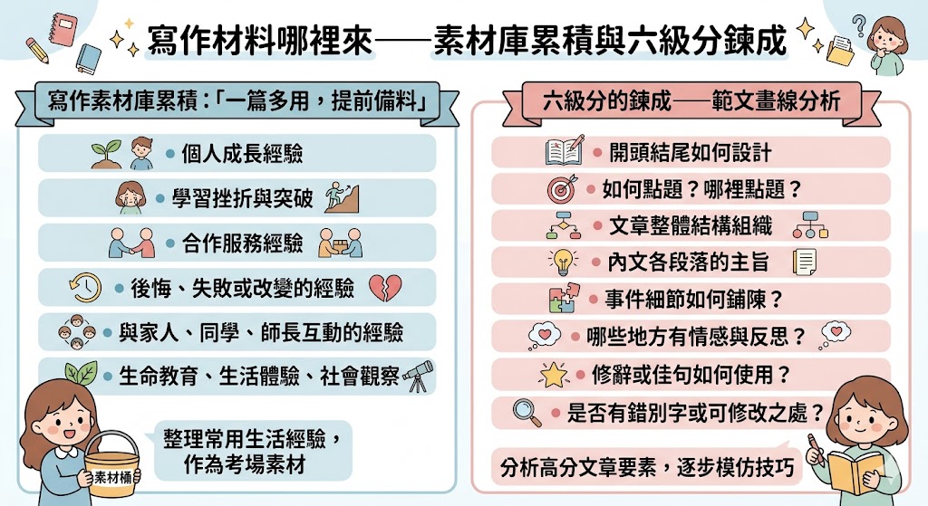 寫作材料哪裡來?